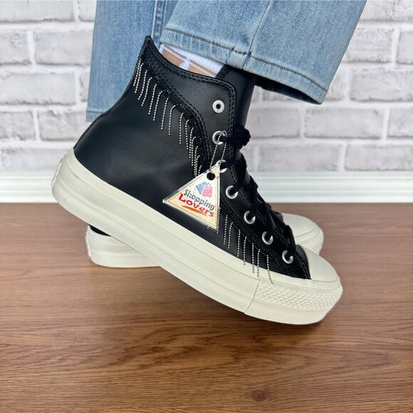 ⭐Converse Chuck Taylor All Star Platform Western Chain Sz 8 Womens Shoes A15473C - Picture 6 of 13